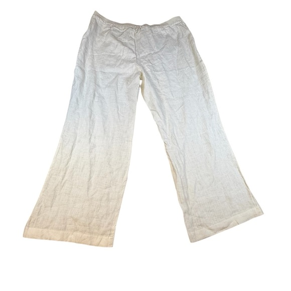 💙 Ellen Tracy Pants - 100% Linen Size 2XL Ivory - Picture 3 of 3